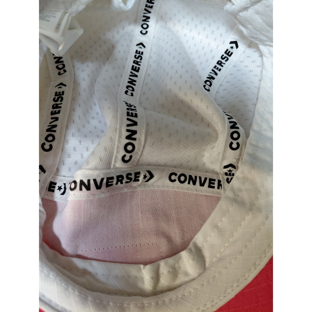 Converse Mesh Camp Cap Pink White Adjustable Strap Sporty Athleisure View 6